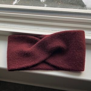 Quince Rich Burgundy 100% Cashmere Twist Headband